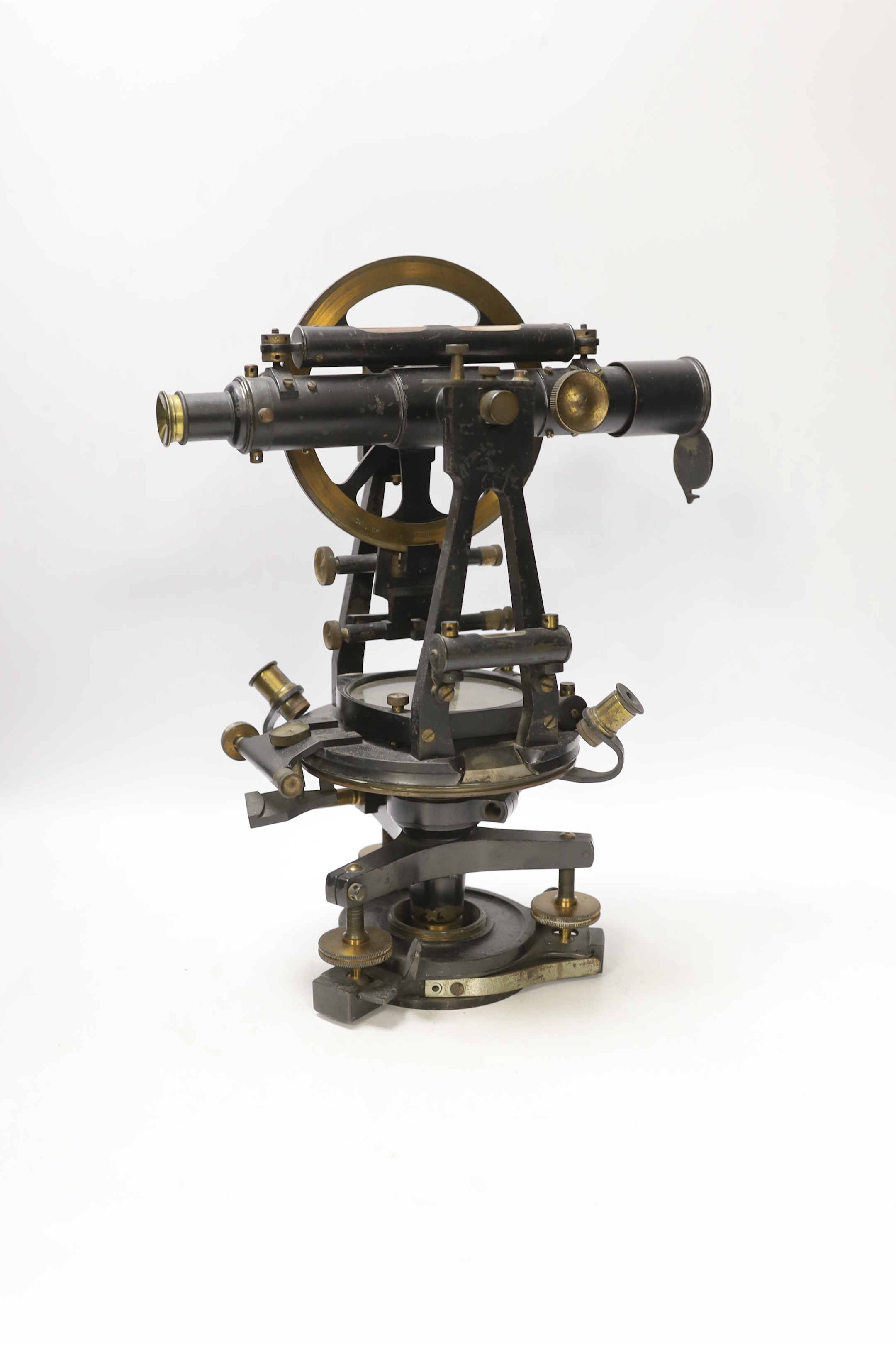 An early 20th century micrometer theodolite by Heath & Co. ‘Hezzanith’, Crawford, London, and an early 20th century Stanley theodolite, serial no.28288